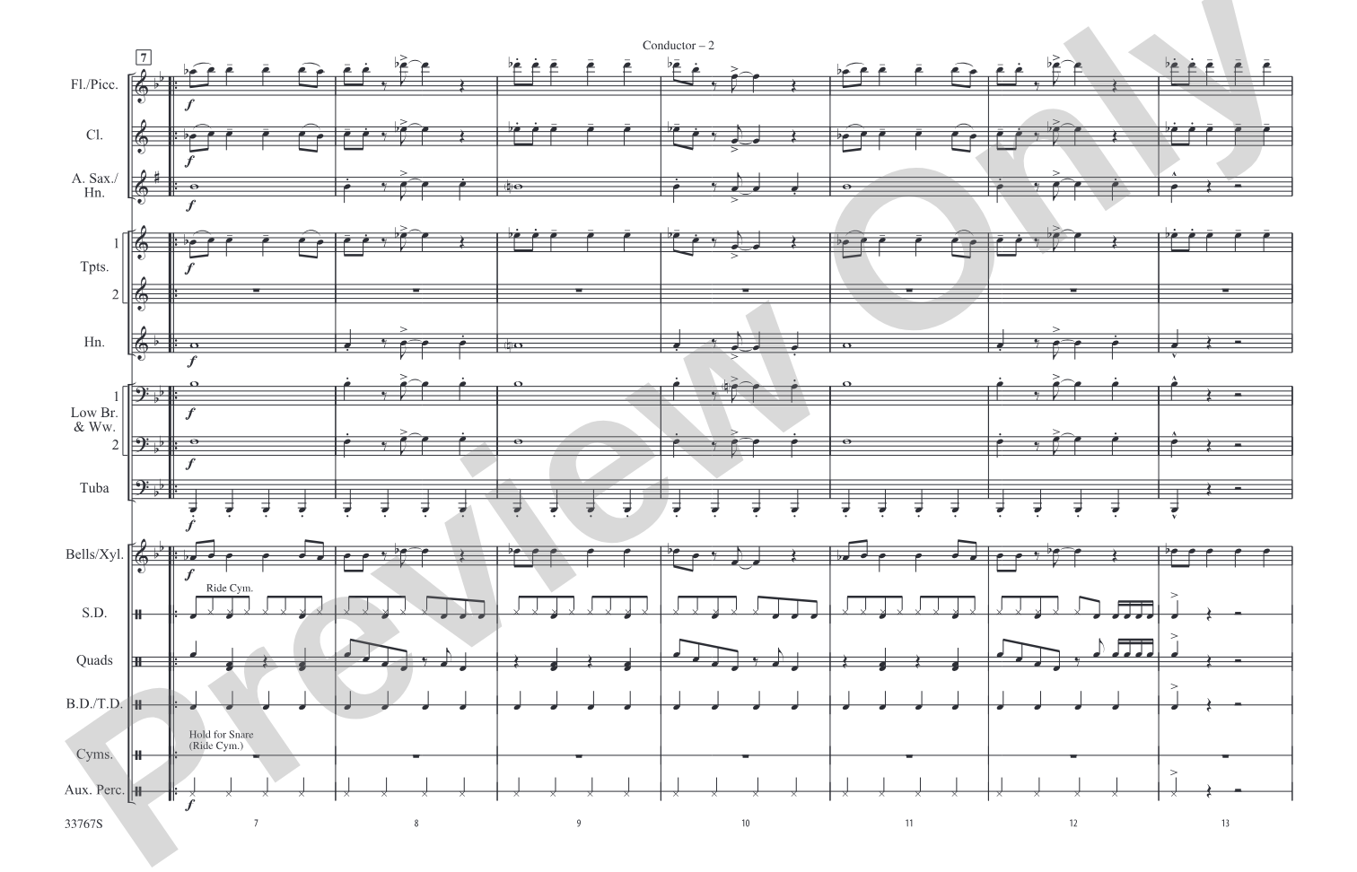 Girls, Girls, Girls: Marching Band Conductor Score & Parts