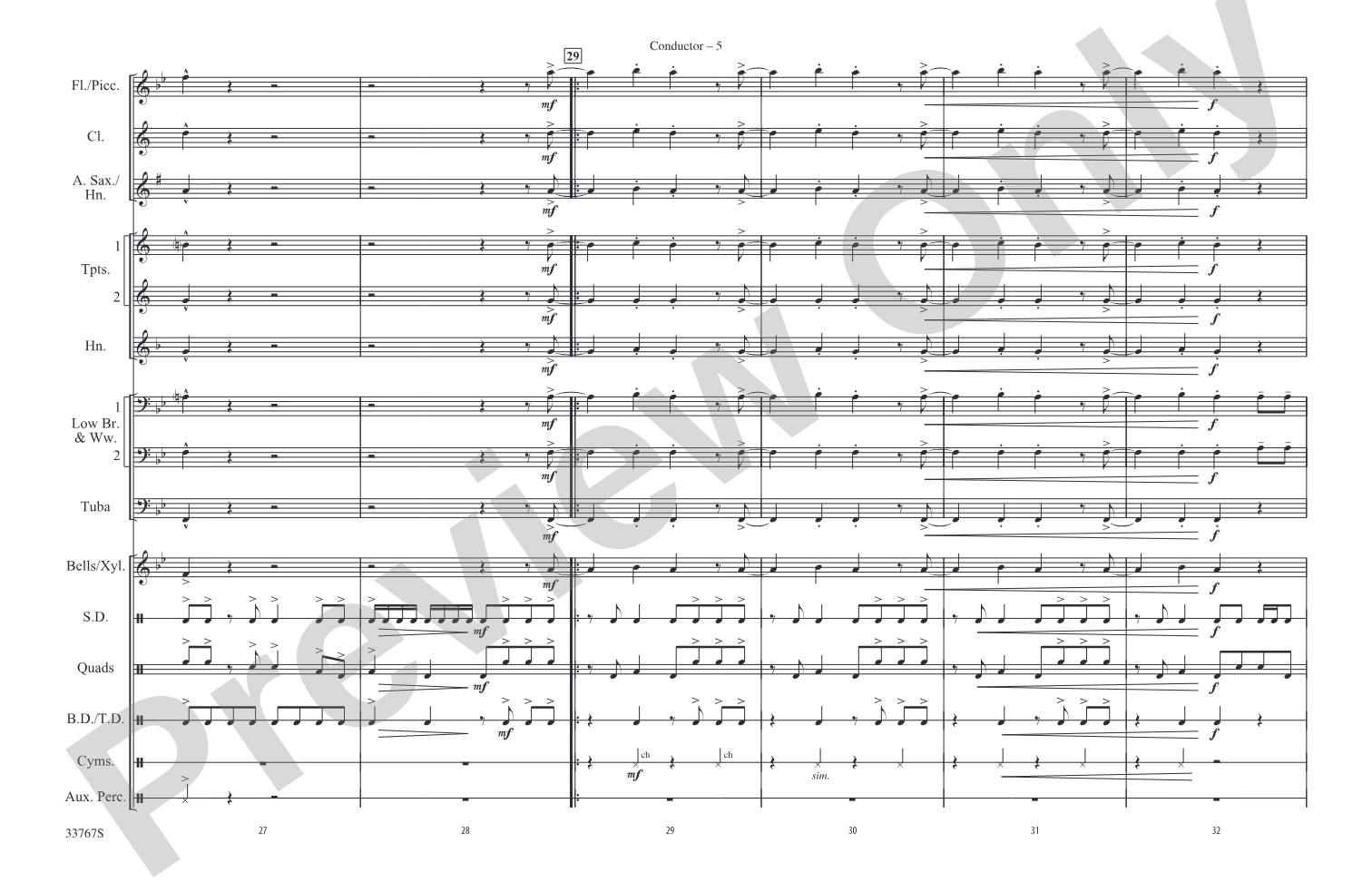 Girls, Girls, Girls: Marching Band Conductor Score & Parts