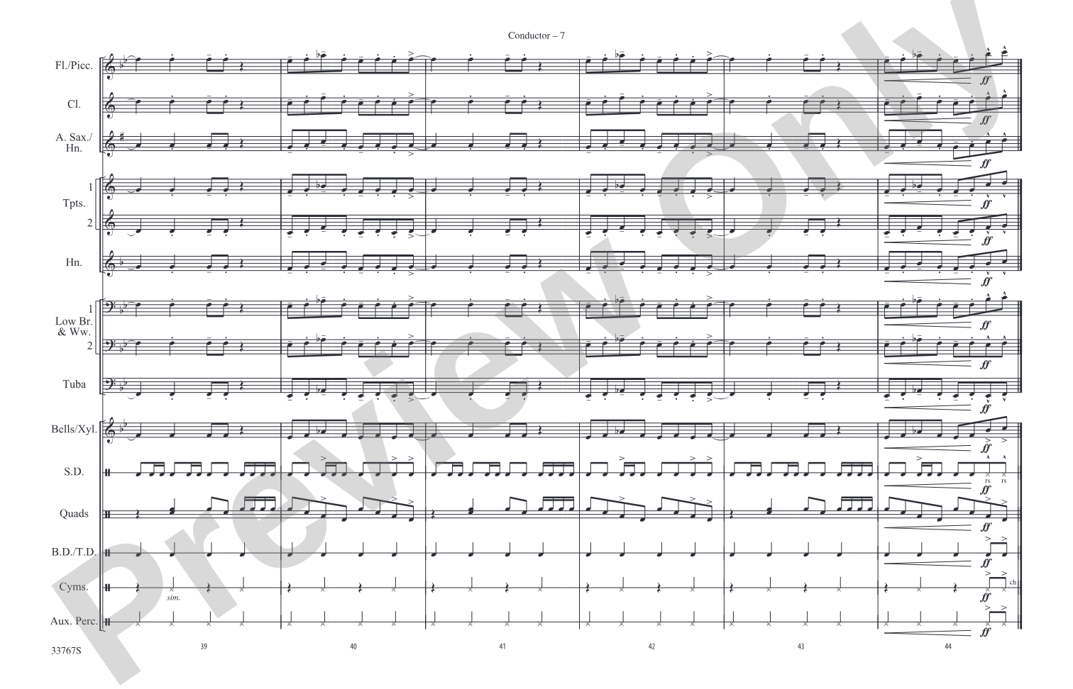 Girls, Girls, Girls: Marching Band Conductor Score & Parts