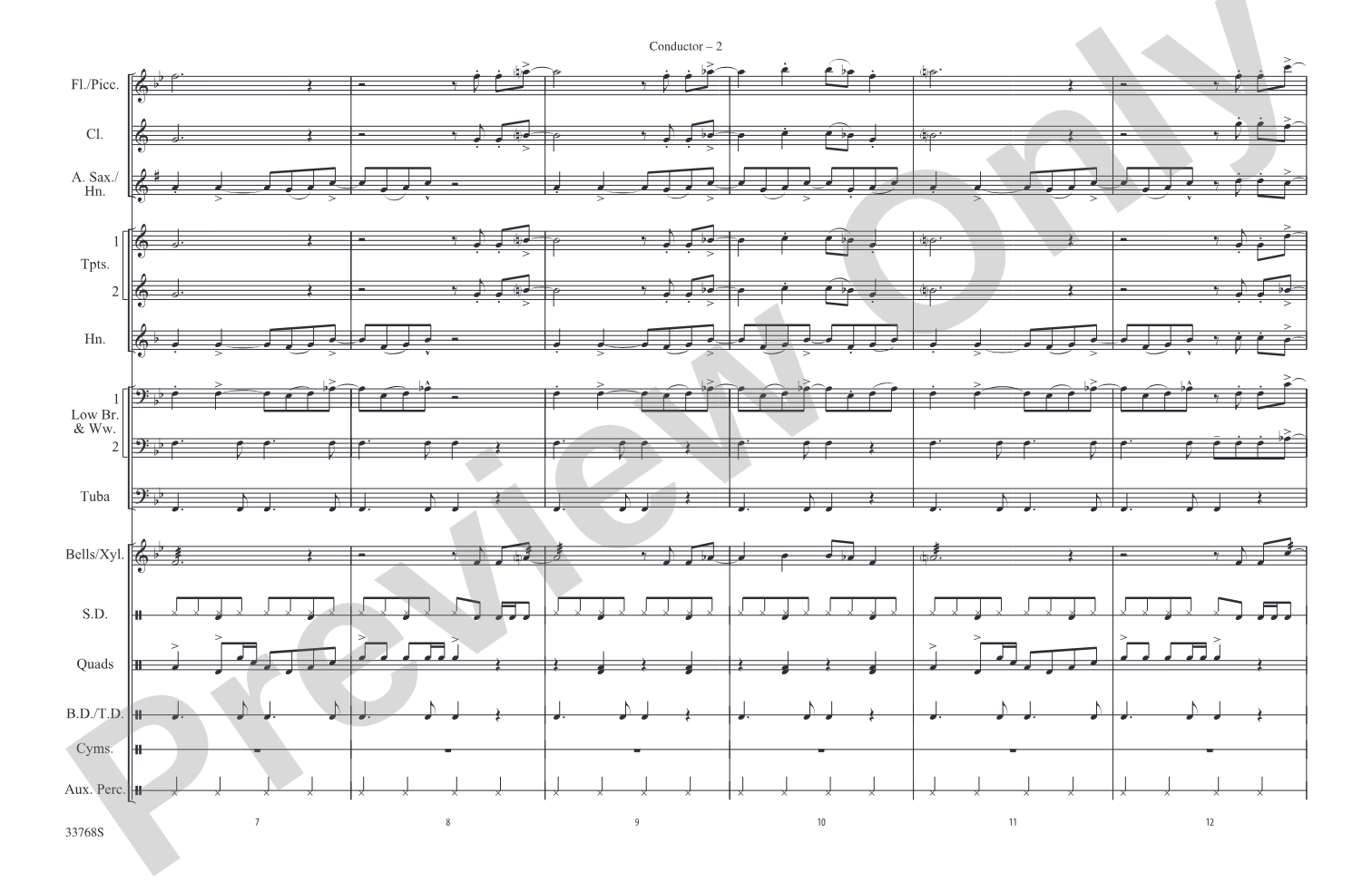 Jumpin' Jack Flash: Marching Band Conductor Score & Parts