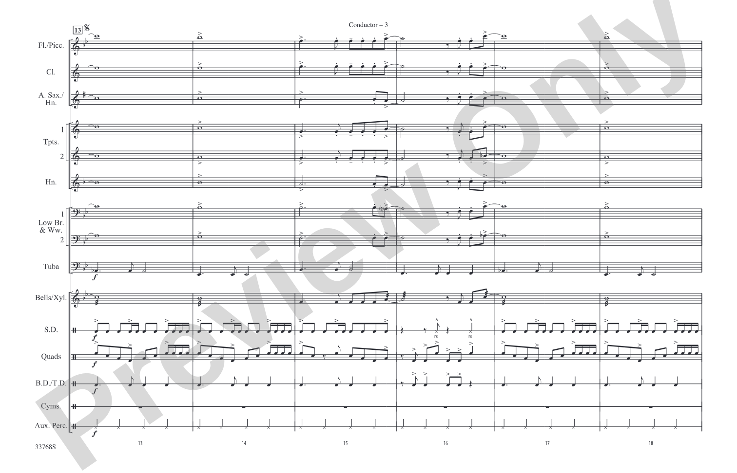 Jumpin' Jack Flash: Marching Band Conductor Score & Parts