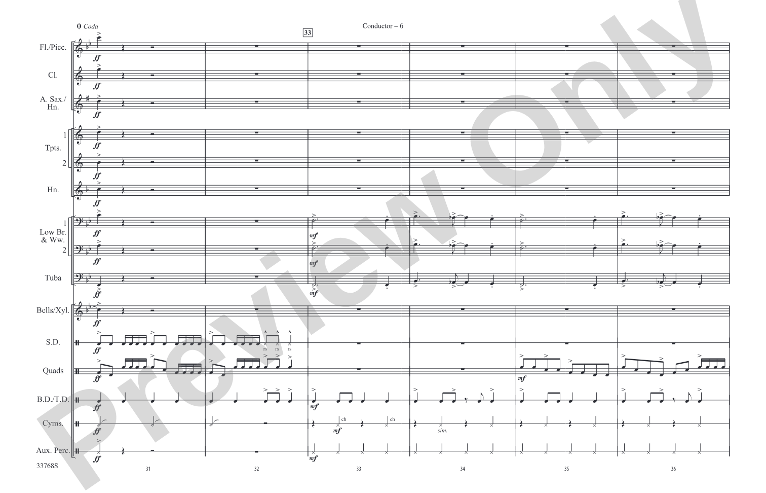Jumpin' Jack Flash: Marching Band Conductor Score & Parts