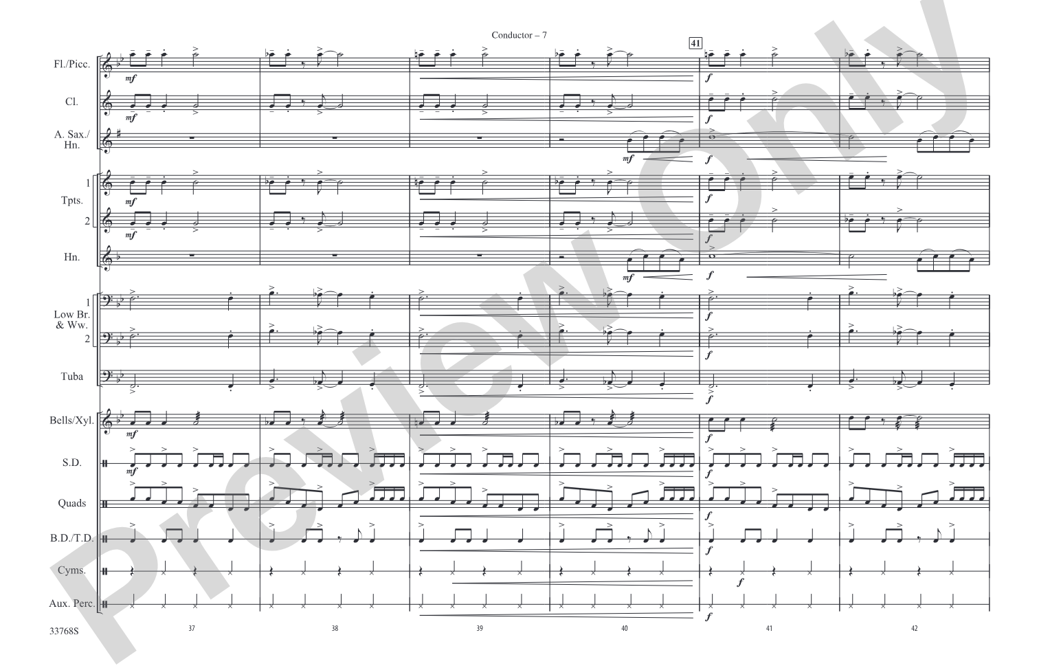 Jumpin' Jack Flash: Marching Band Conductor Score & Parts