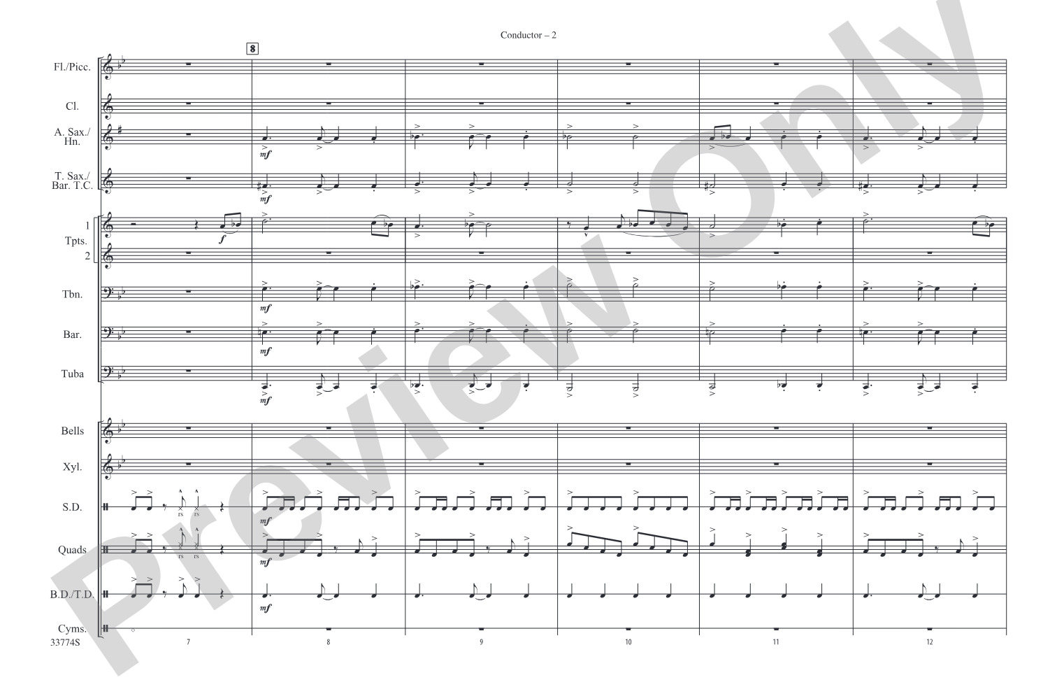 El Zorro: Marching Band Conductor Score & Parts