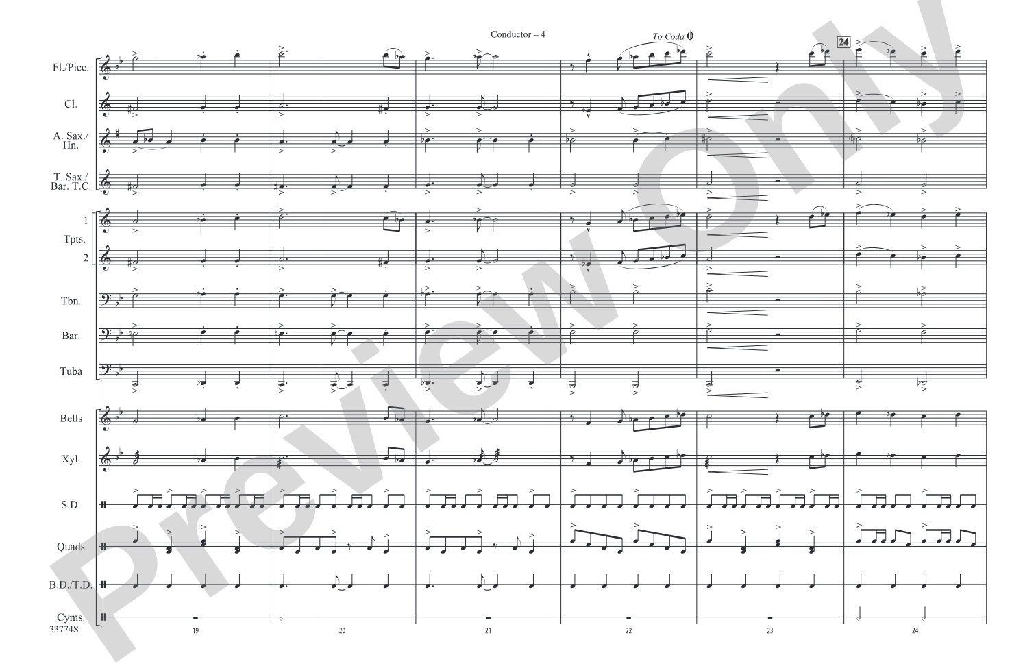 El Zorro: Marching Band Conductor Score & Parts