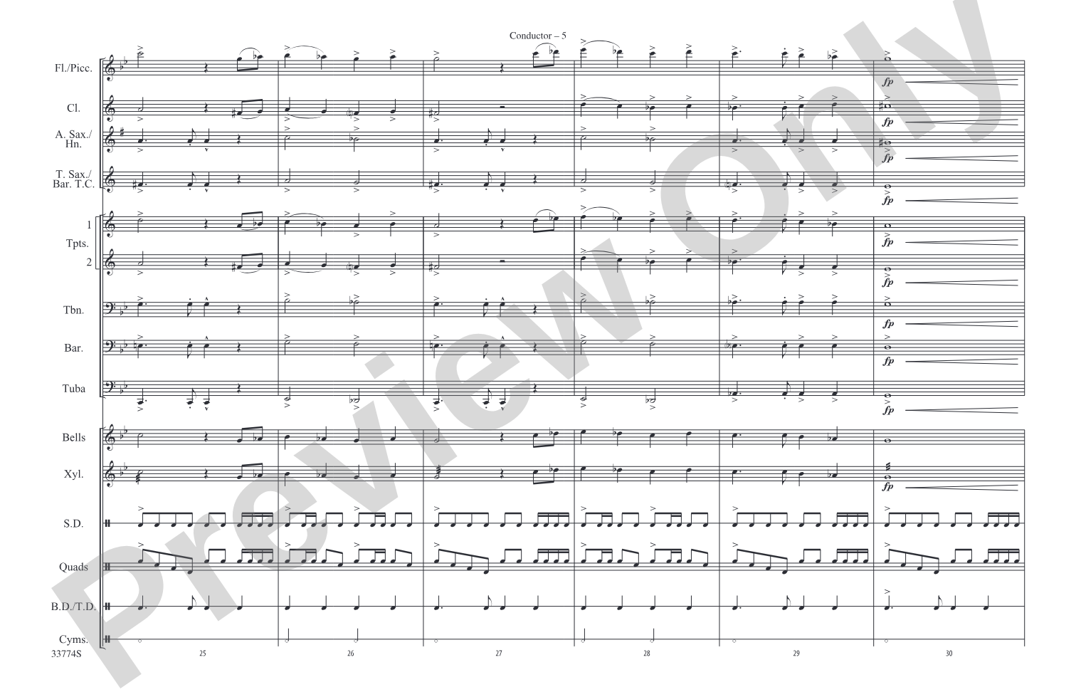 El Zorro: Marching Band Conductor Score & Parts