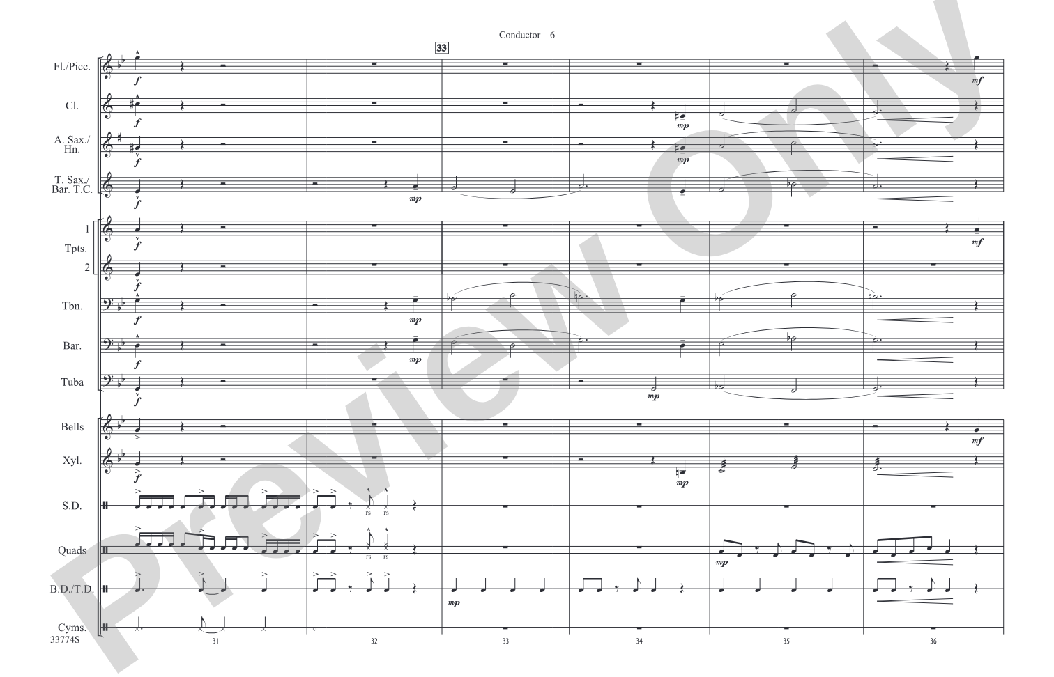 El Zorro: Marching Band Conductor Score & Parts