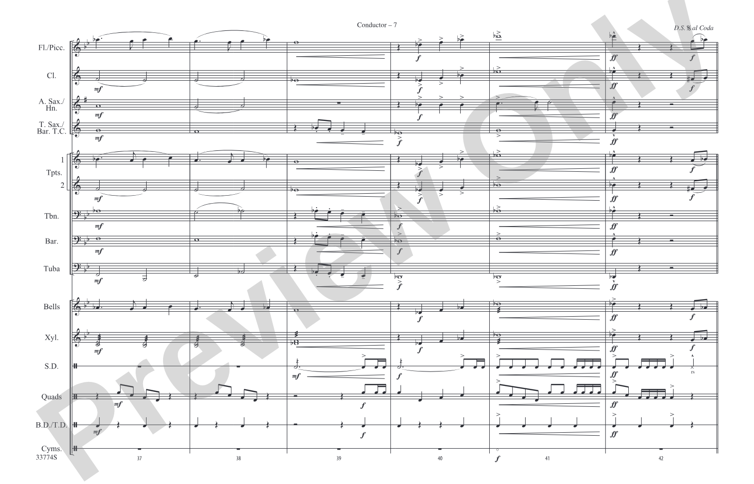 El Zorro: Marching Band Conductor Score & Parts