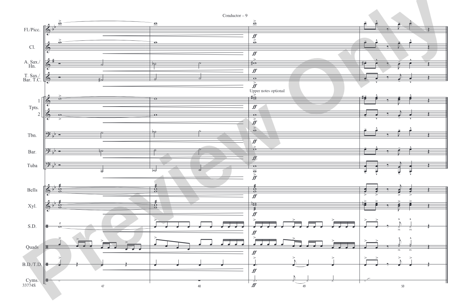 El Zorro: Marching Band Conductor Score & Parts