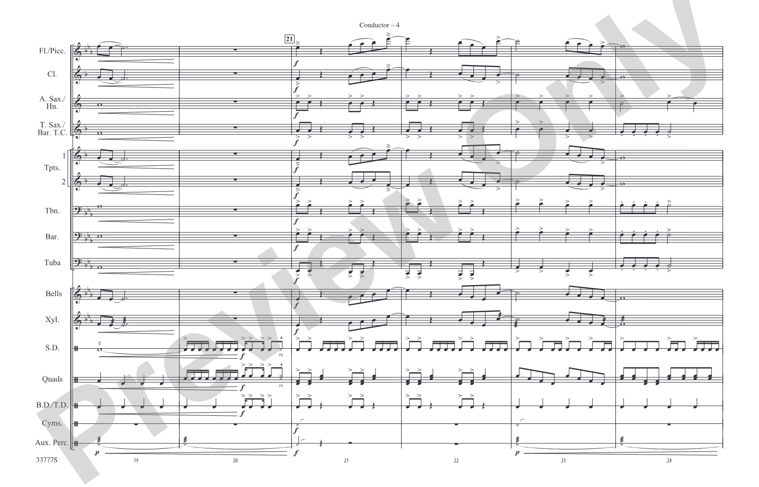 21 Guns: Marching Band Conductor Score & Parts