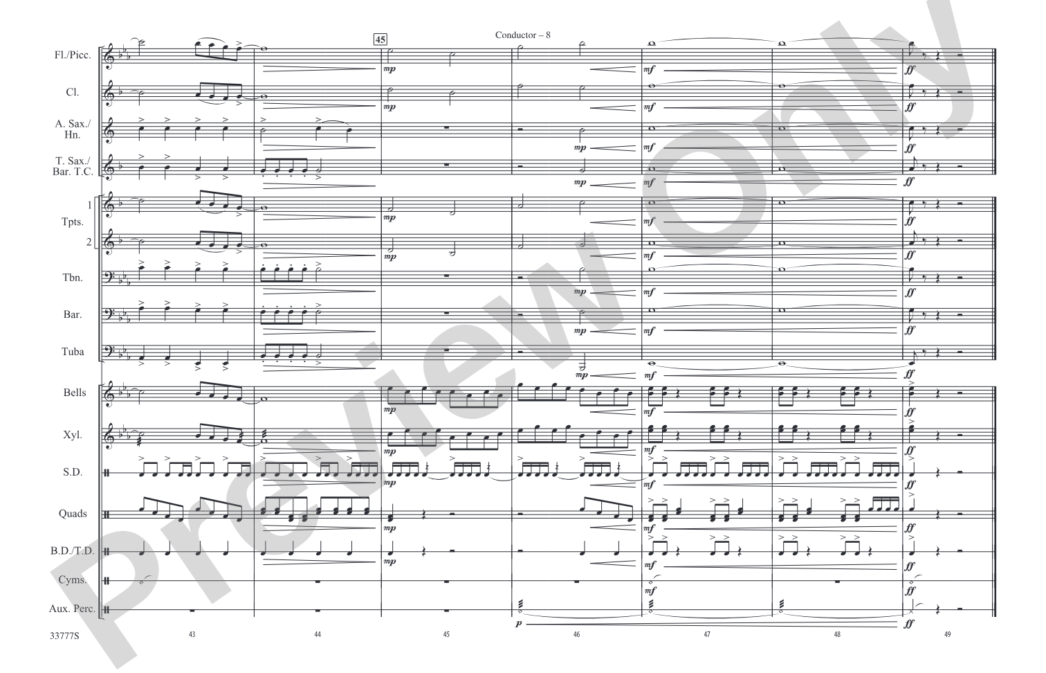 21 Guns: Marching Band Conductor Score & Parts