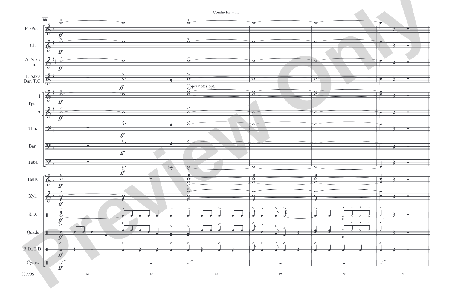 Stars and Stripes Forever: Marching Band Conductor Score & Parts