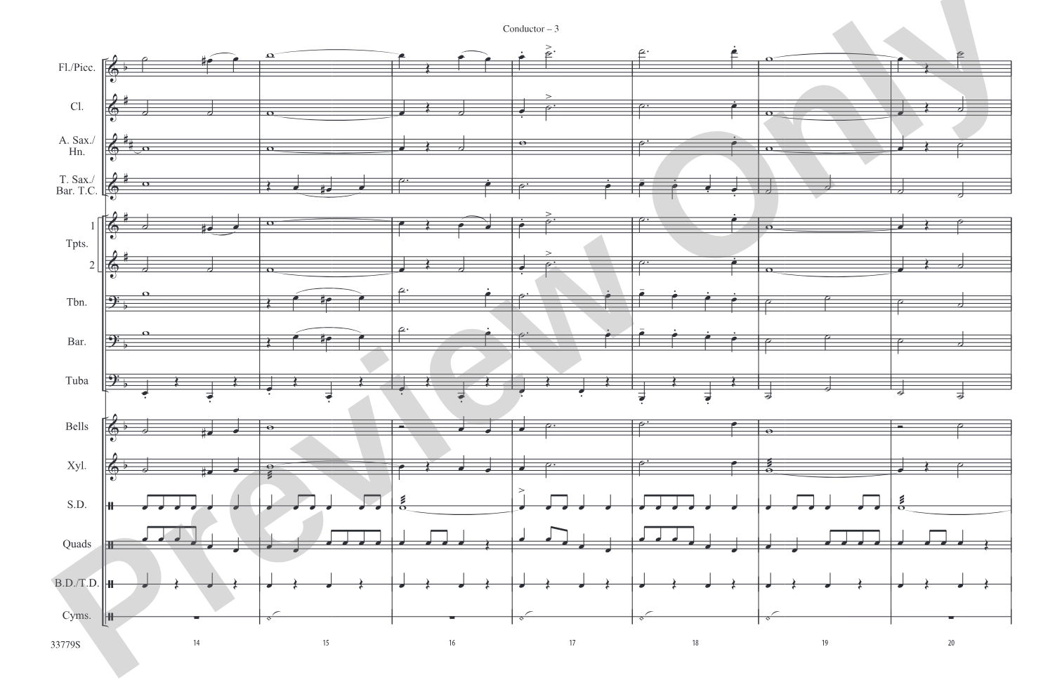 Stars and Stripes Forever: Marching Band Conductor Score & Parts