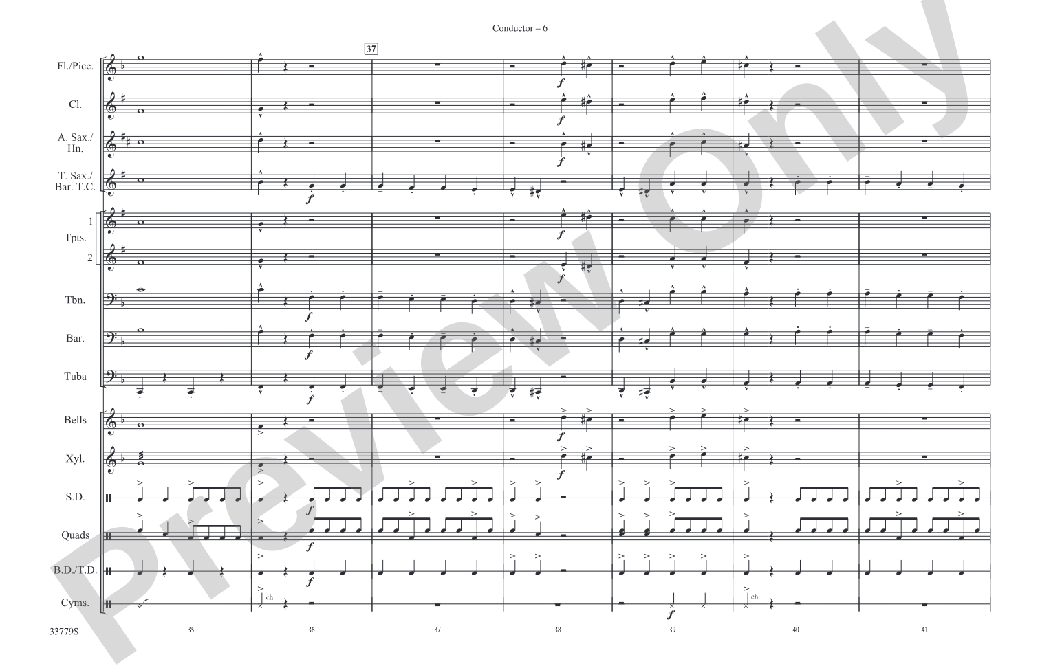 Stars and Stripes Forever: Marching Band Conductor Score & Parts