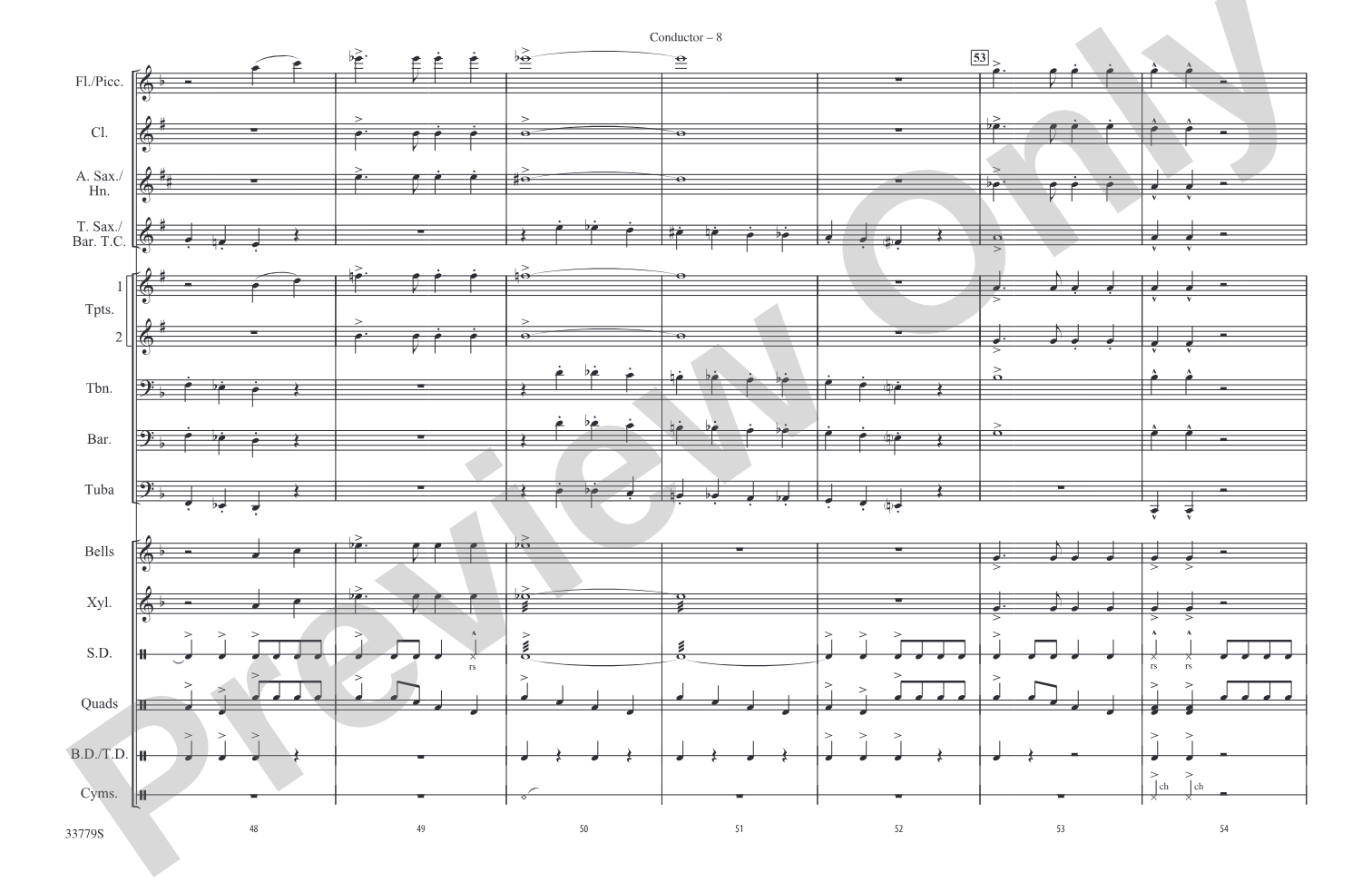 Stars and Stripes Forever: Marching Band Conductor Score & Parts
