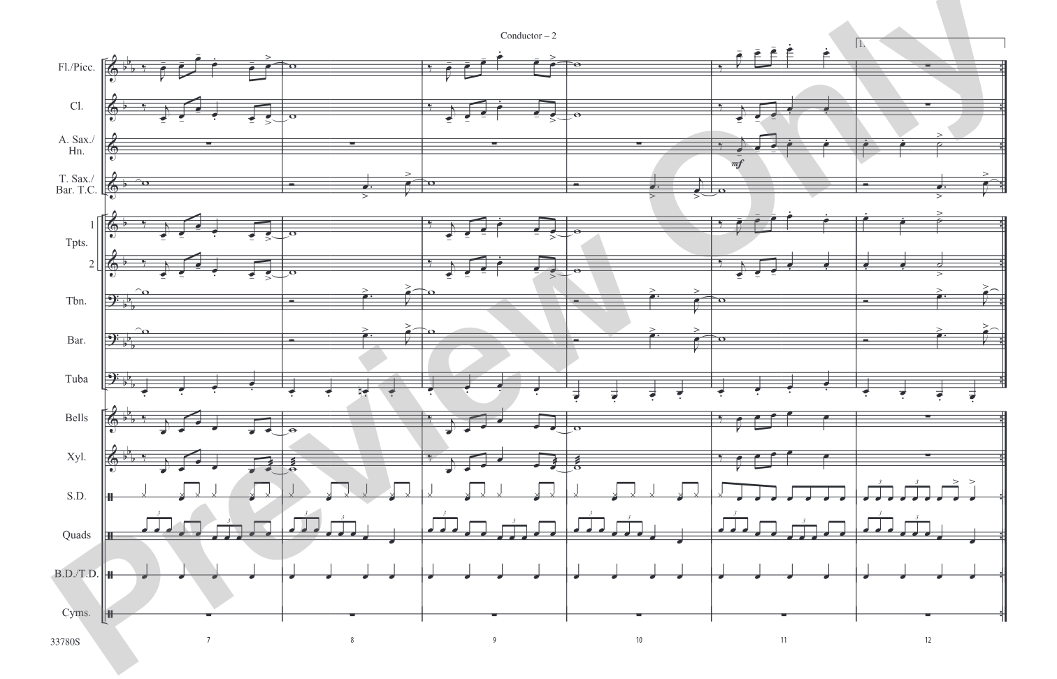 Stompin' at the Savoy: Marching Band Conductor Score & Parts