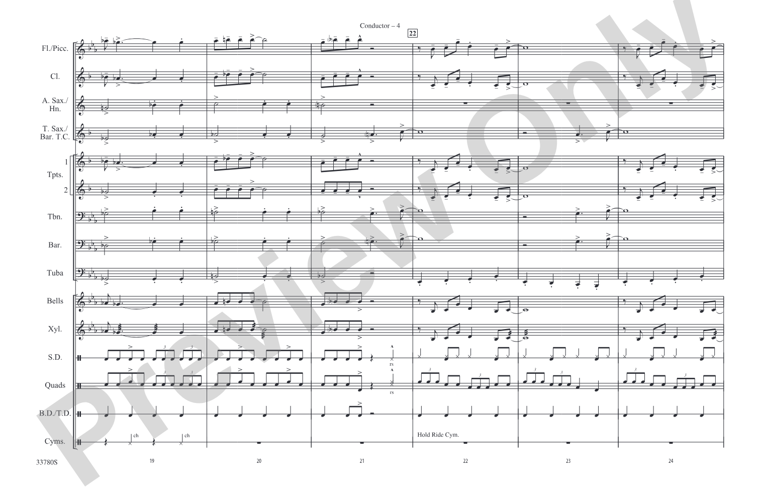 Stompin' at the Savoy: Marching Band Conductor Score & Parts