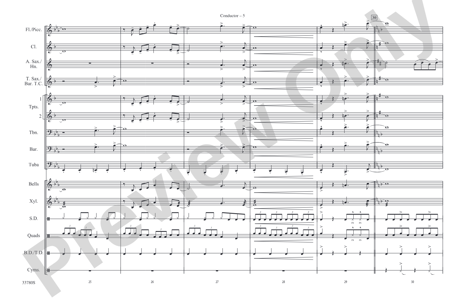 Stompin' at the Savoy: Marching Band Conductor Score & Parts