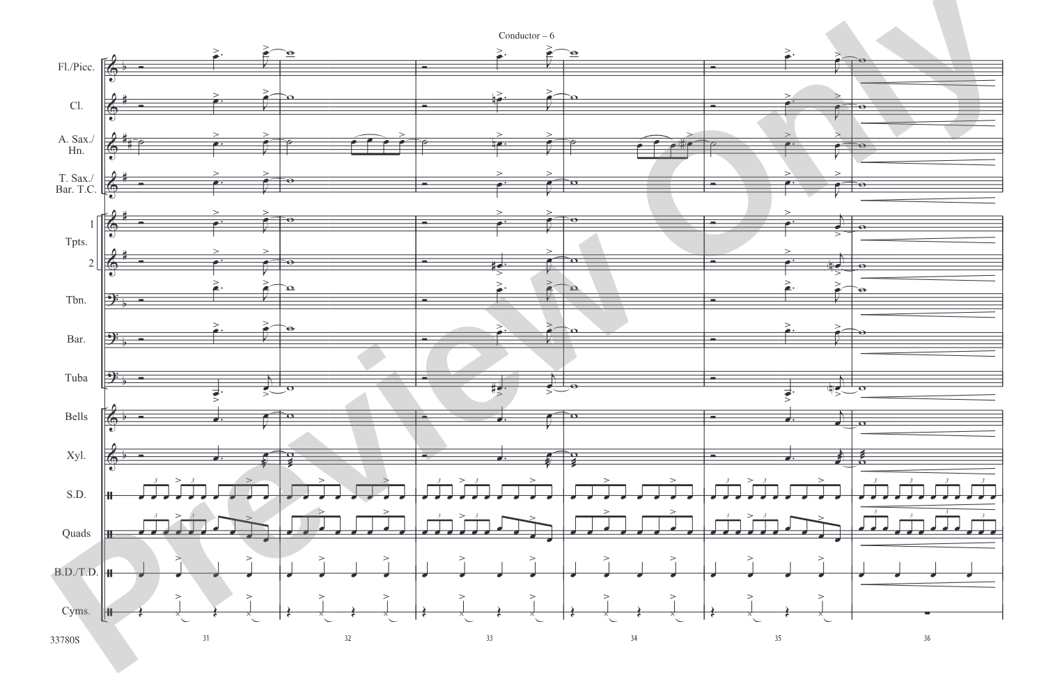 Stompin' at the Savoy: Marching Band Conductor Score & Parts