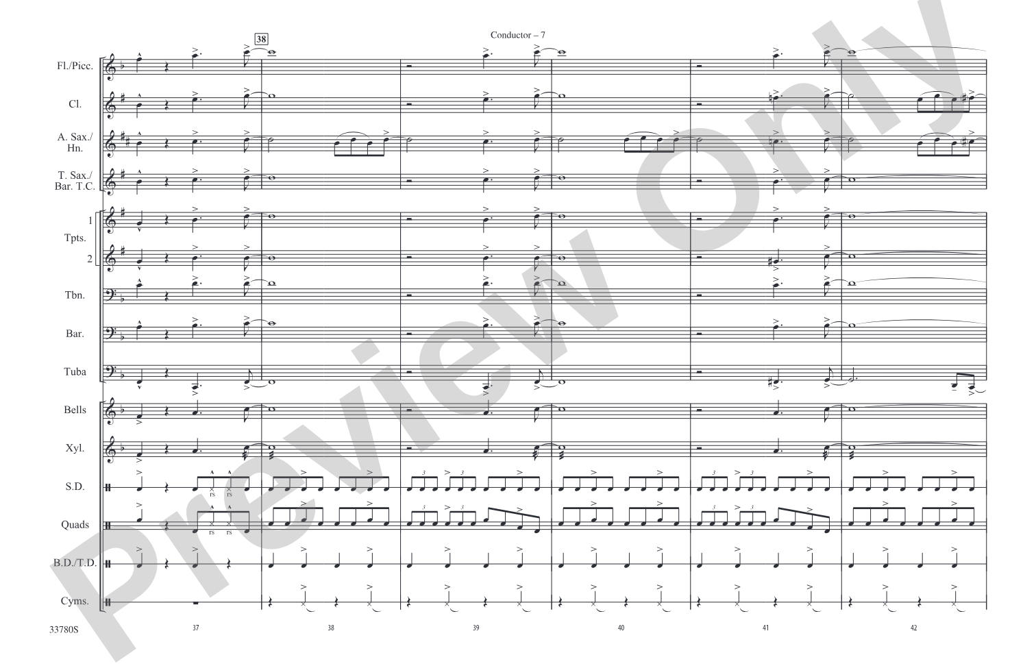 Stompin' at the Savoy: Marching Band Conductor Score & Parts