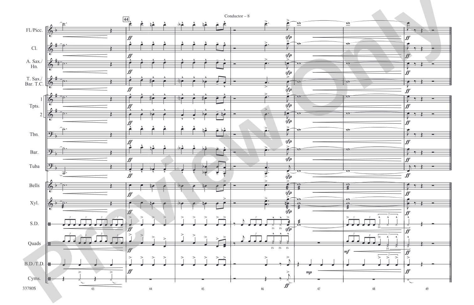 Stompin' at the Savoy: Marching Band Conductor Score & Parts