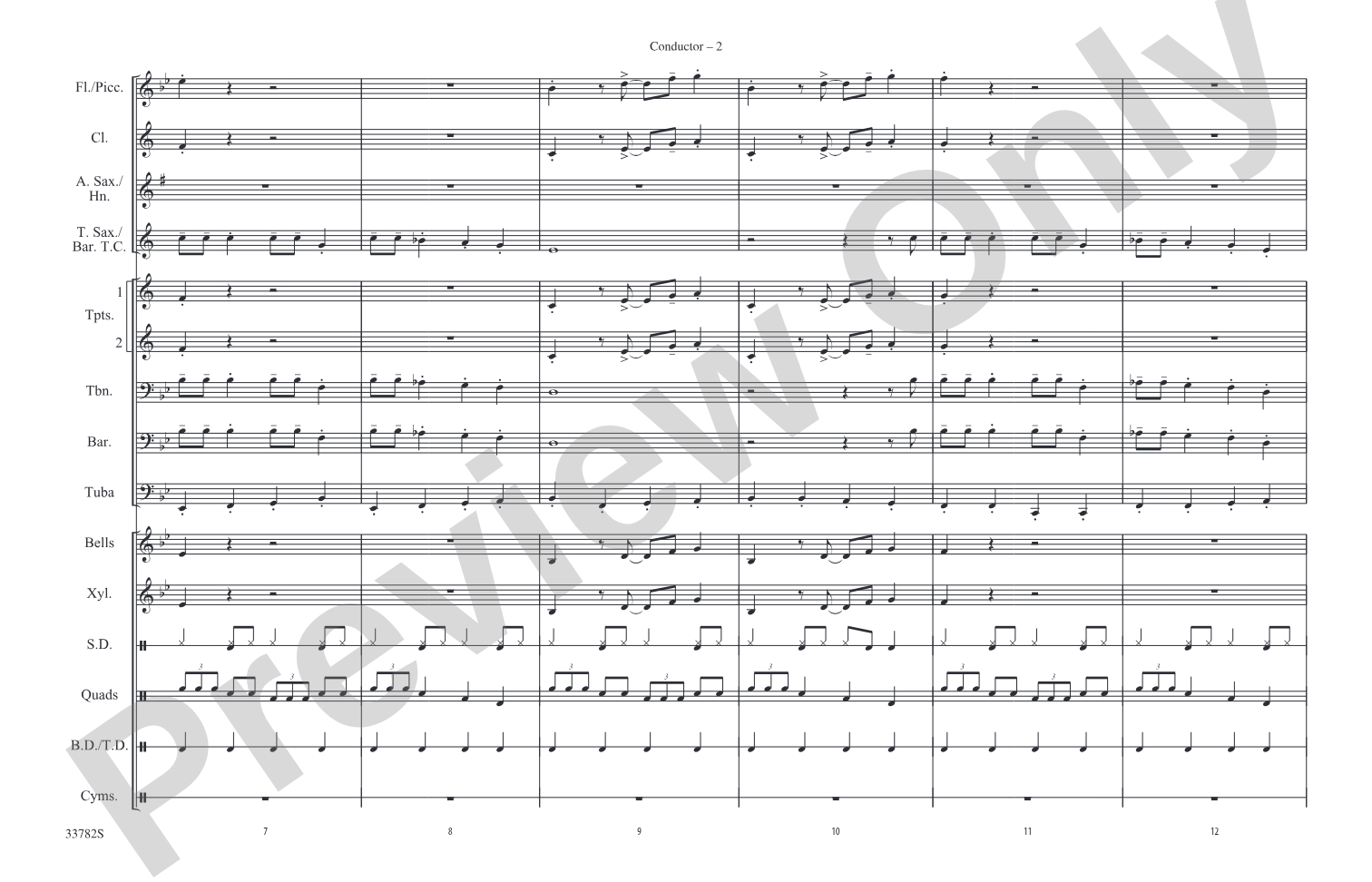 Shake, Rattle and Roll: Marching Band Conductor Score & Parts