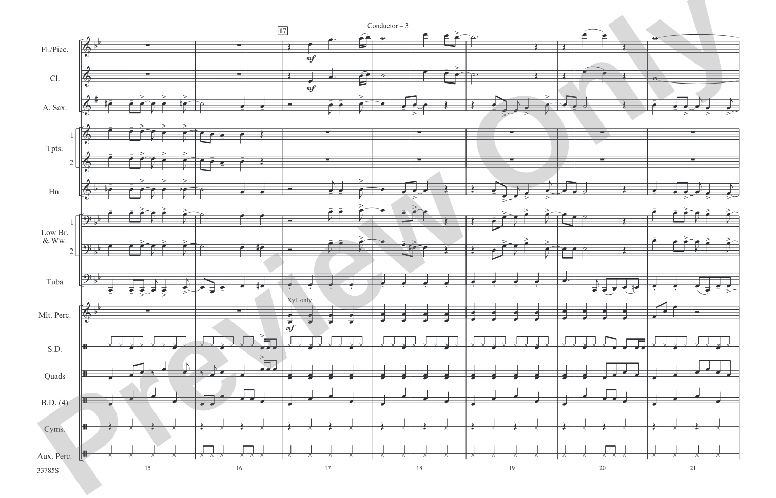 Fame: Marching Band Conductor Score & Parts