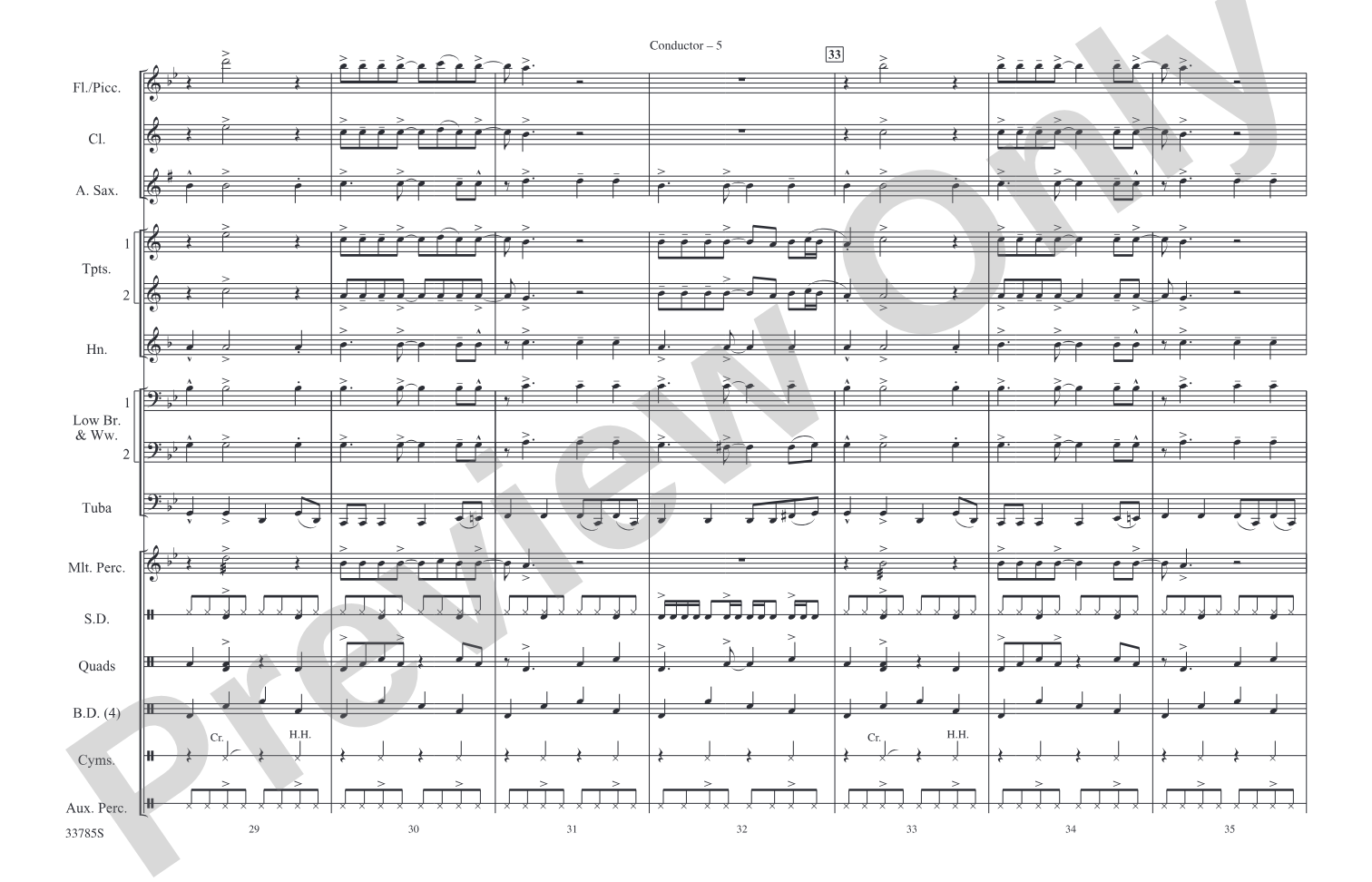 Fame: Marching Band Conductor Score & Parts