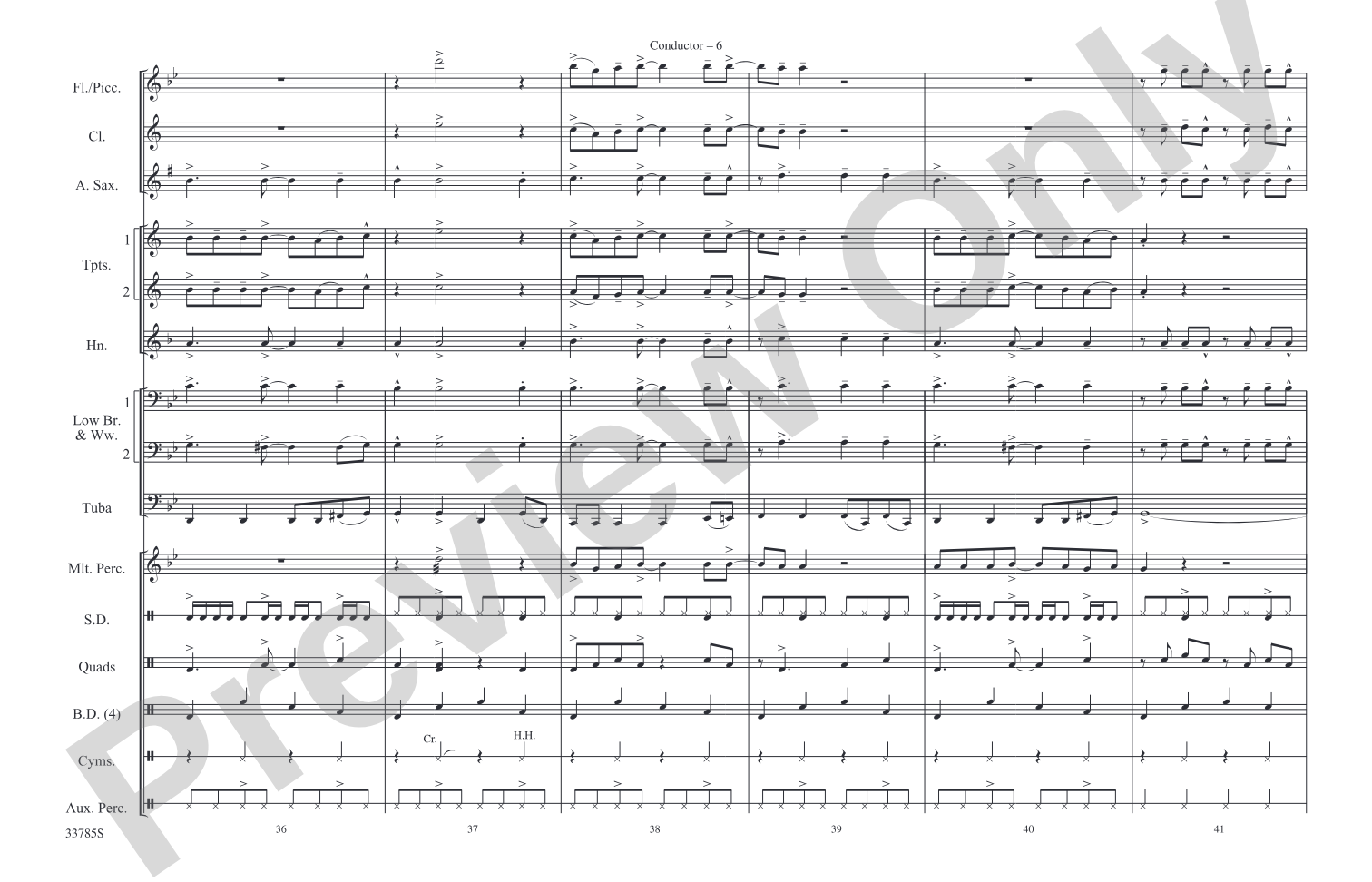 Fame: Marching Band Conductor Score & Parts