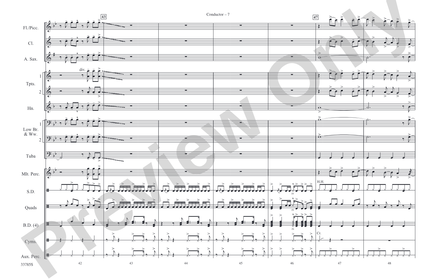 Fame: Marching Band Conductor Score & Parts
