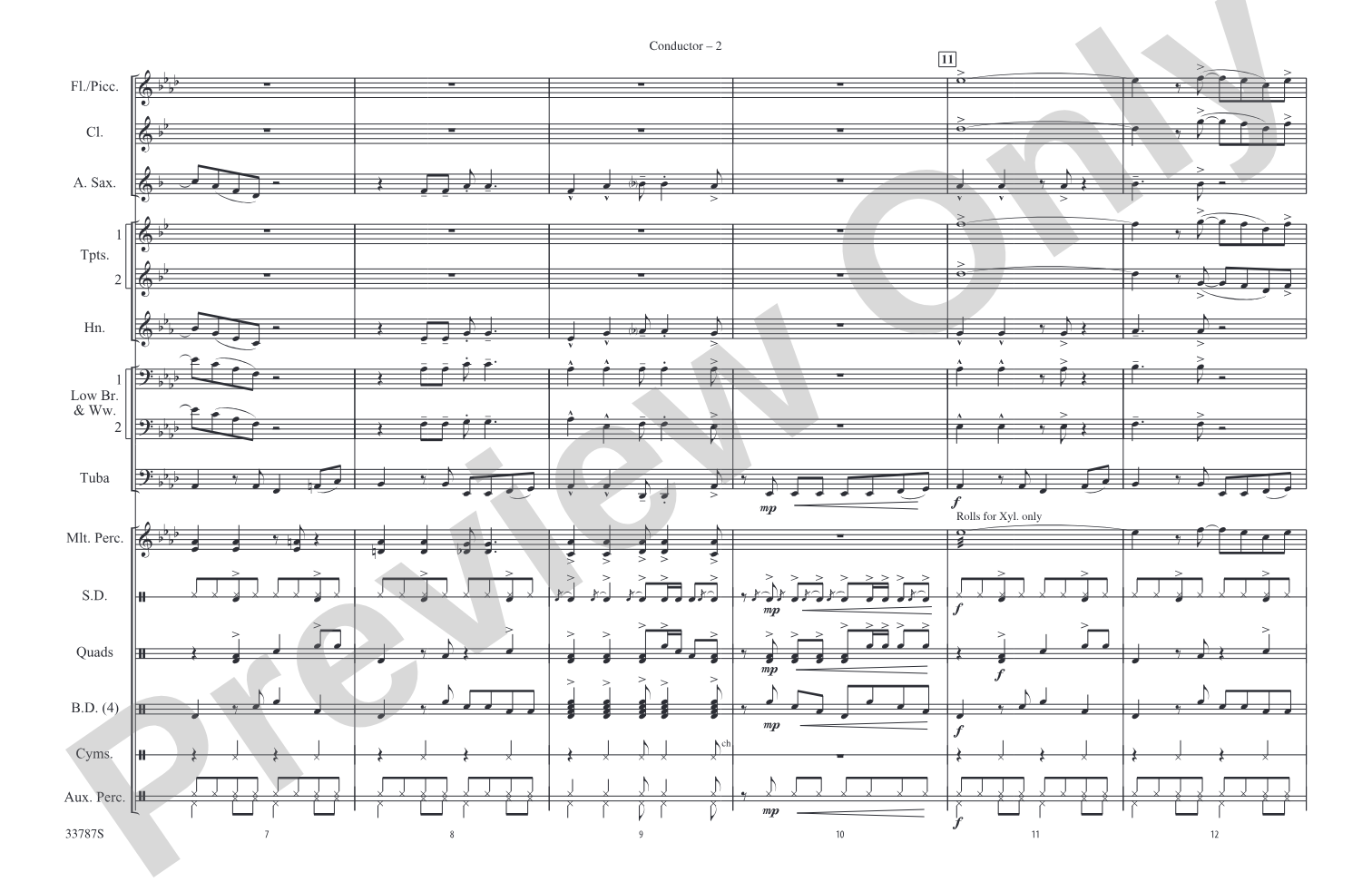 Hey Baby! (from Dirty Dancing): Marching Band Conductor Score & Parts