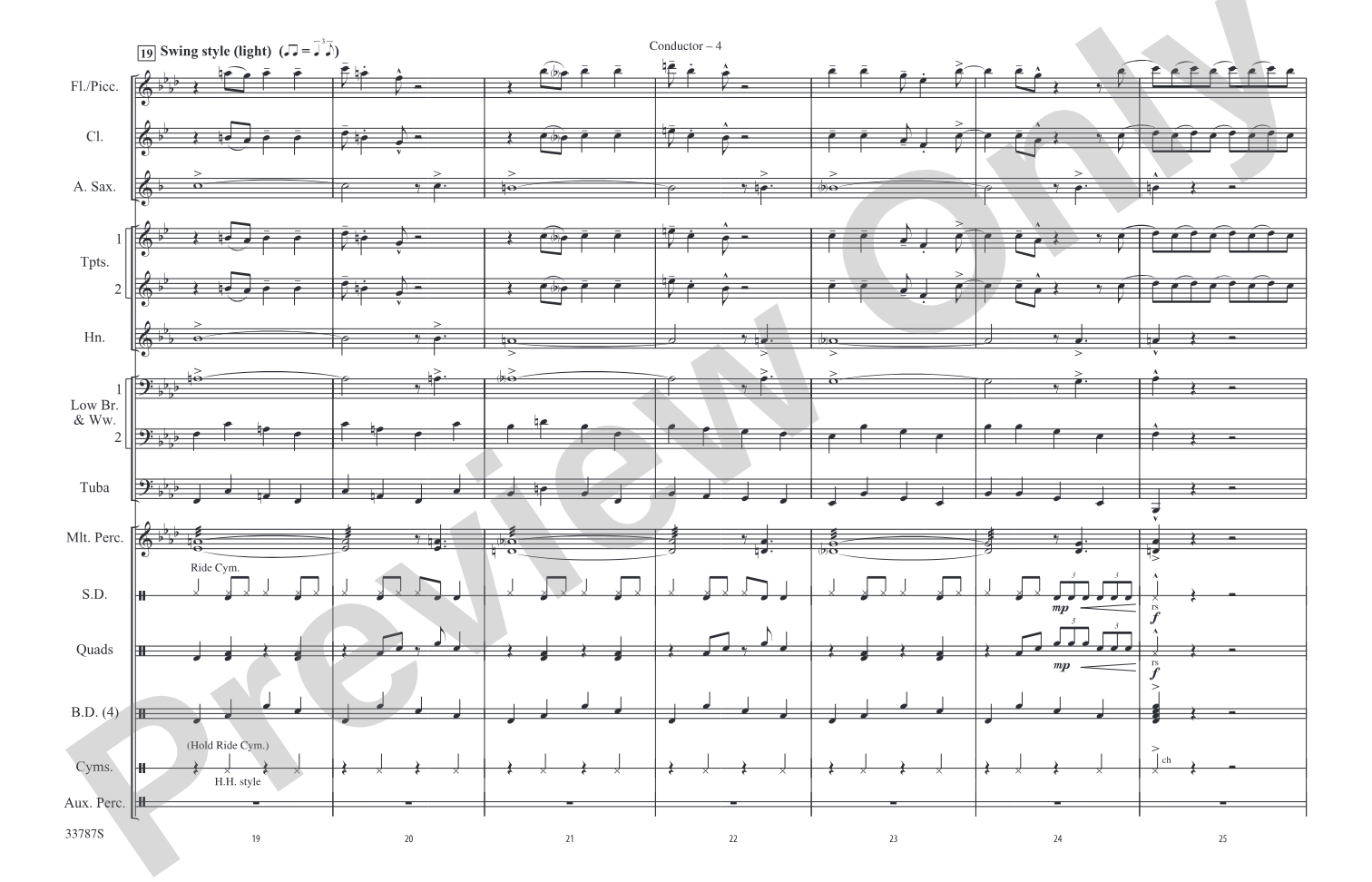 Hey Baby! (from Dirty Dancing): Marching Band Conductor Score & Parts