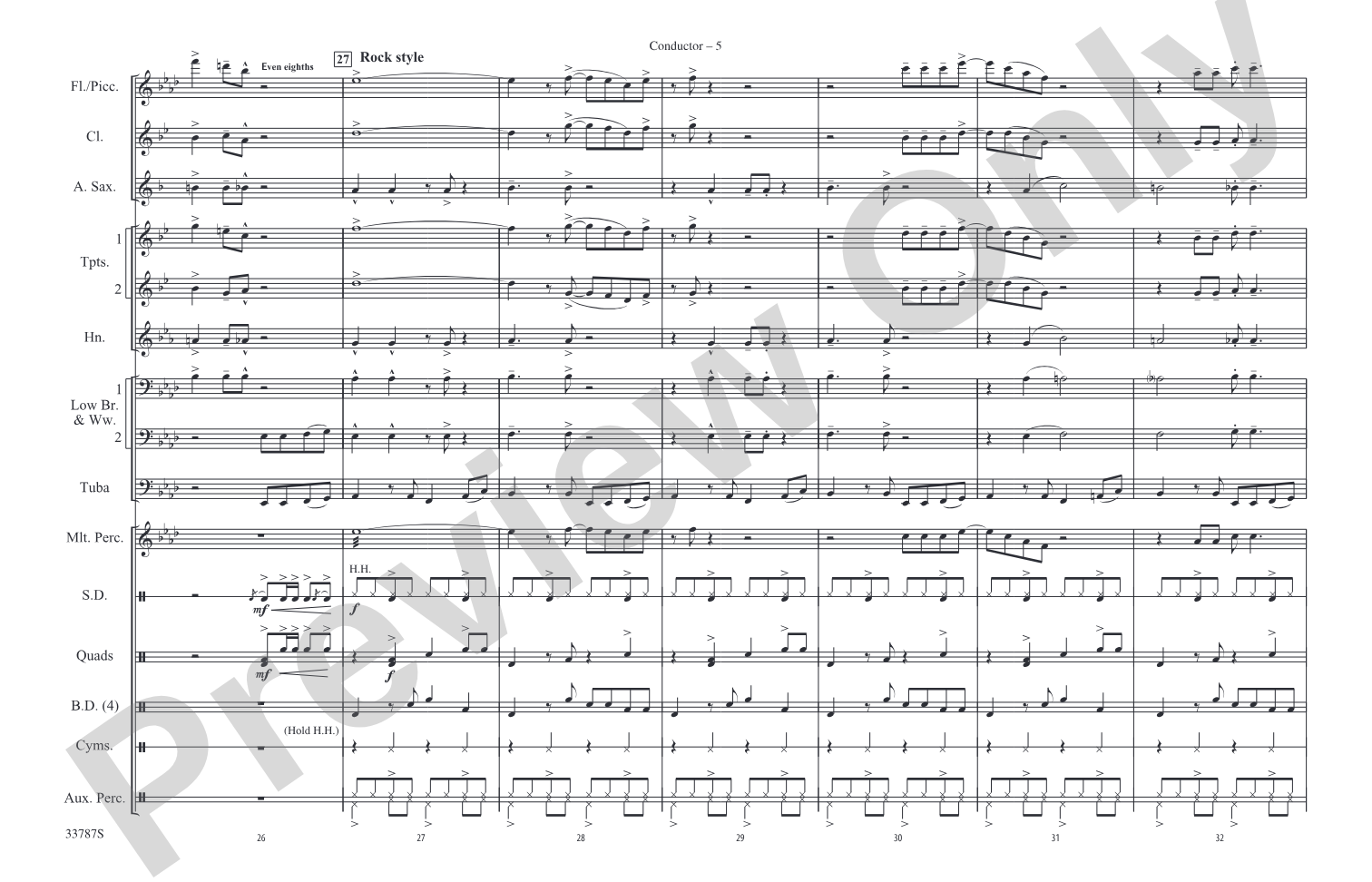 Hey Baby! (from Dirty Dancing): Marching Band Conductor Score & Parts