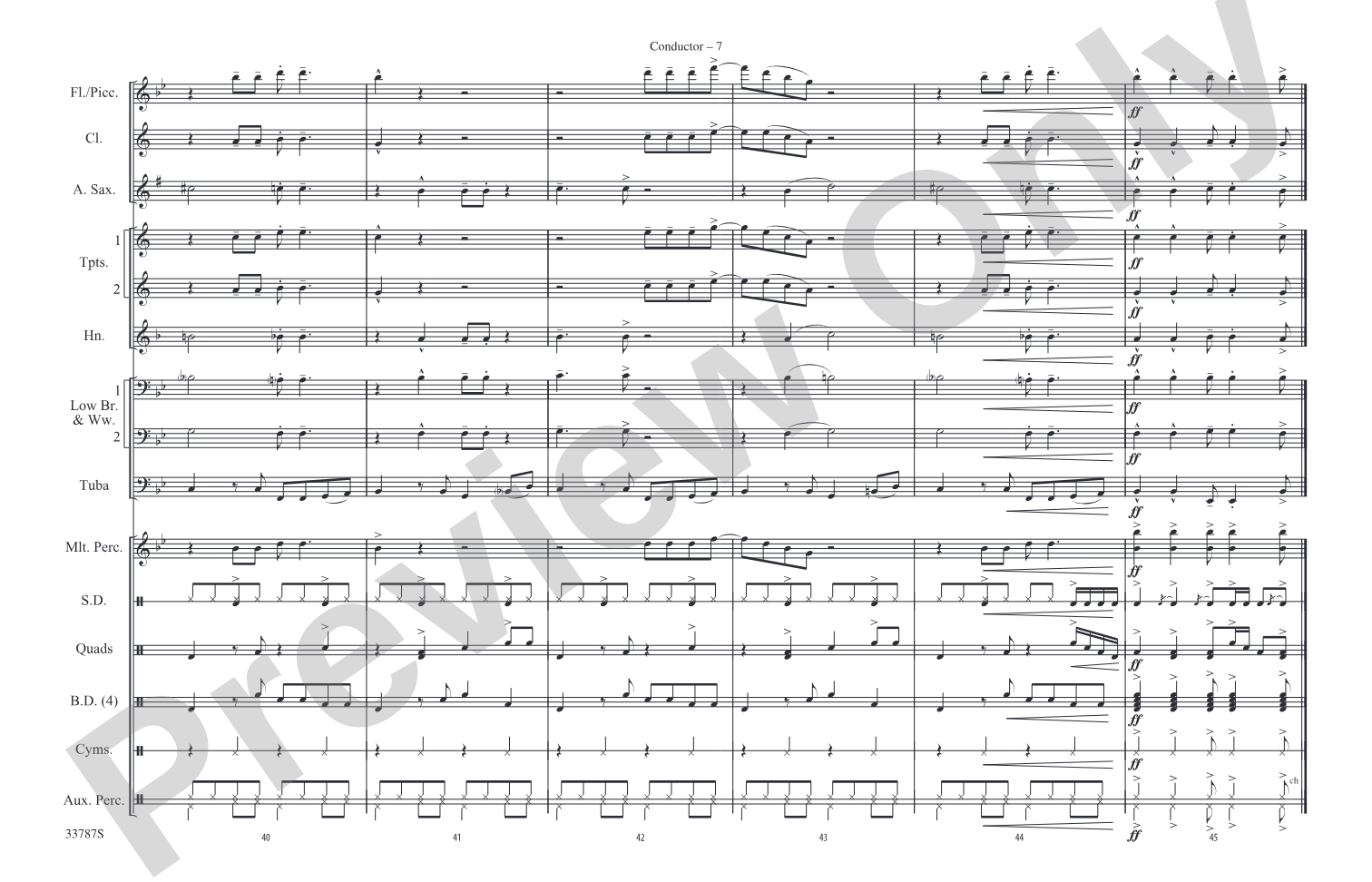 Hey Baby! (from Dirty Dancing): Marching Band Conductor Score & Parts