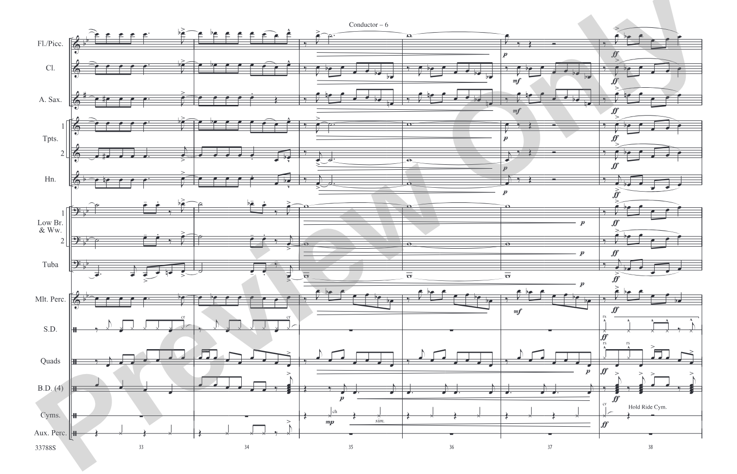 The Heart of Rock and Roll: Marching Band Conductor Score & Parts