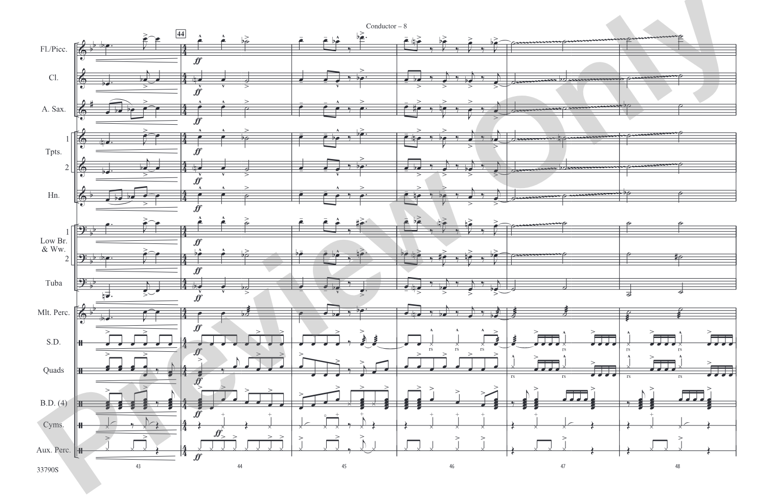 Take the "A" Train: Marching Band Conductor Score & Parts