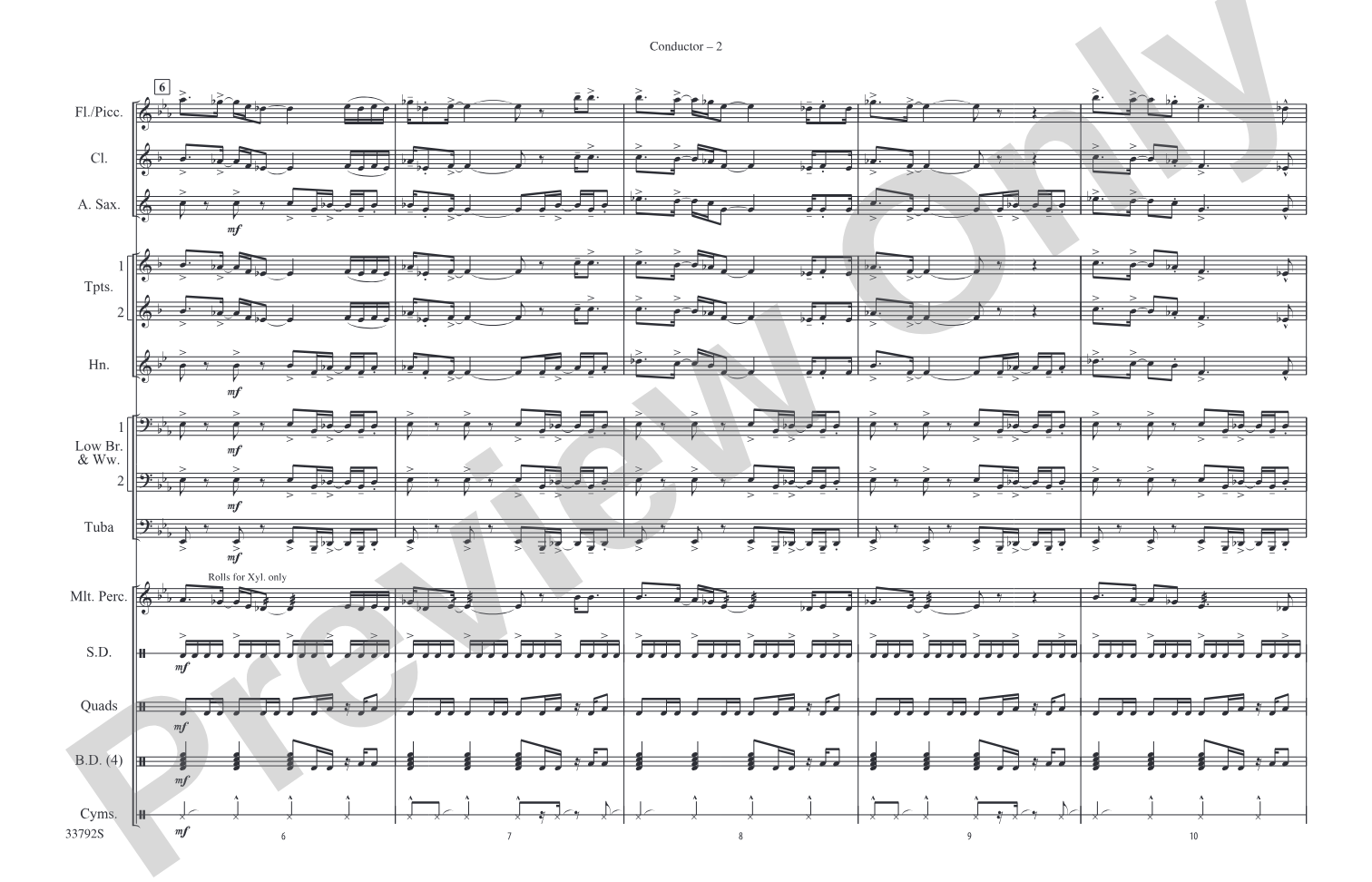 Whole Lotta Love: Marching Band Conductor Score & Parts