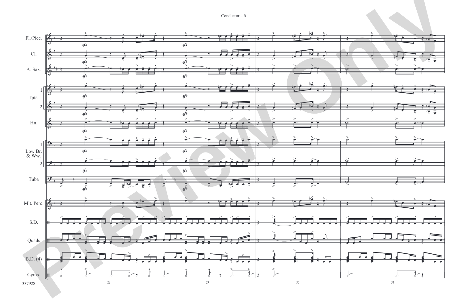 Whole Lotta Love: Marching Band Conductor Score & Parts