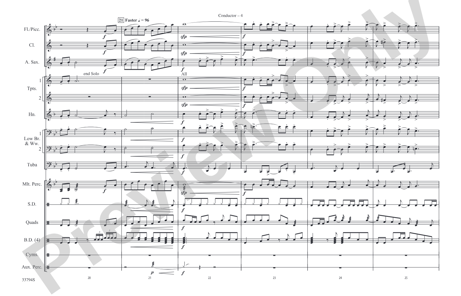 Stairway to Heaven: Marching Band Conductor Score & Parts
