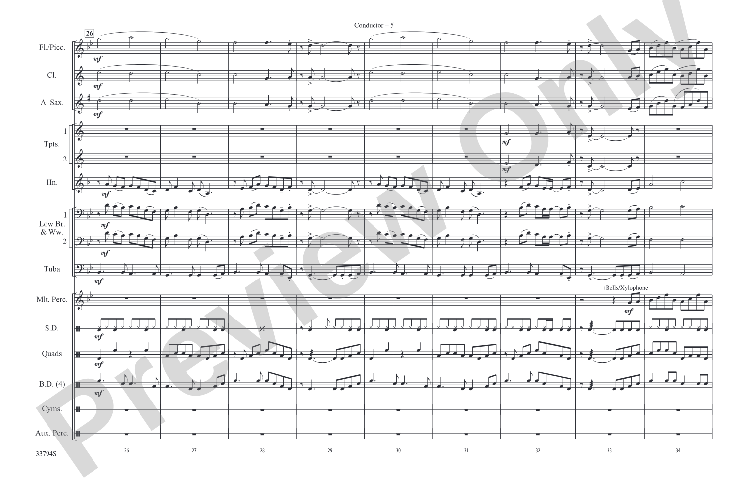 Stairway to Heaven: Marching Band Conductor Score & Parts