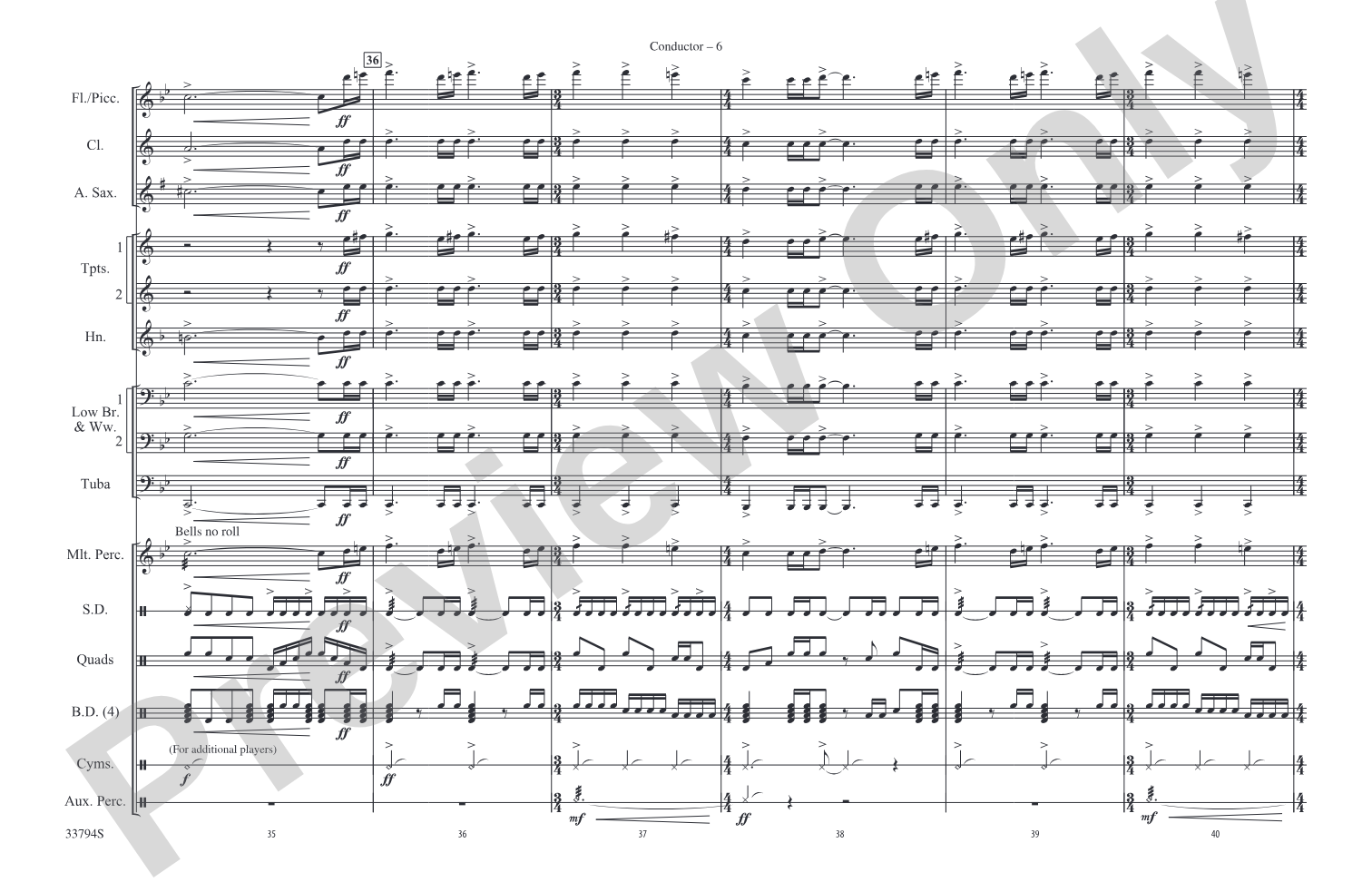 Stairway to Heaven: Marching Band Conductor Score & Parts