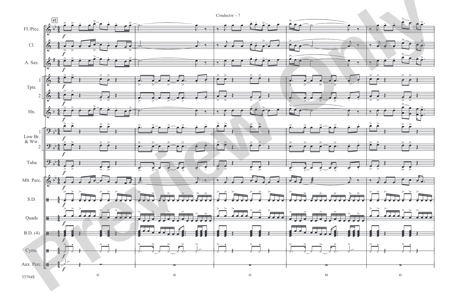 Stairway to Heaven: Marching Band Conductor Score & Parts