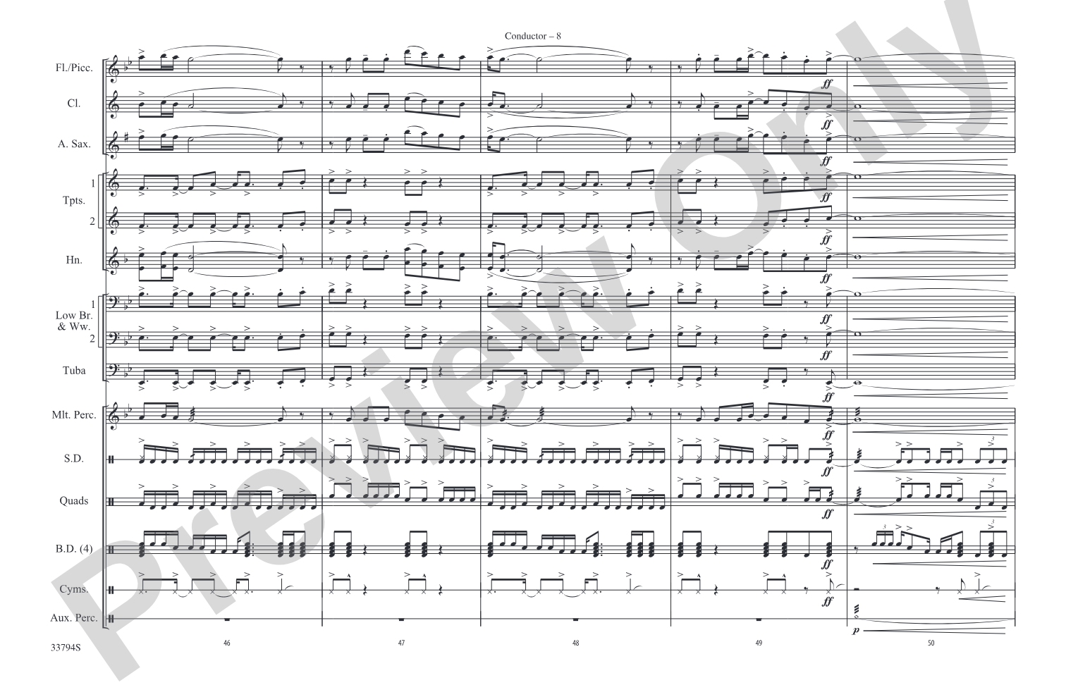 Stairway to Heaven: Marching Band Conductor Score & Parts