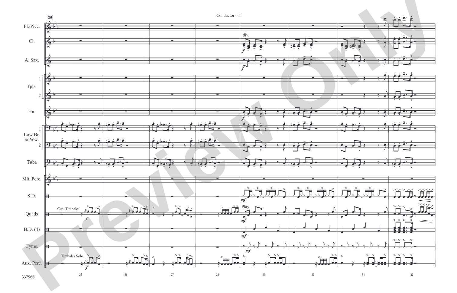 Cuban Coffee: Marching Band Conductor Score & Parts