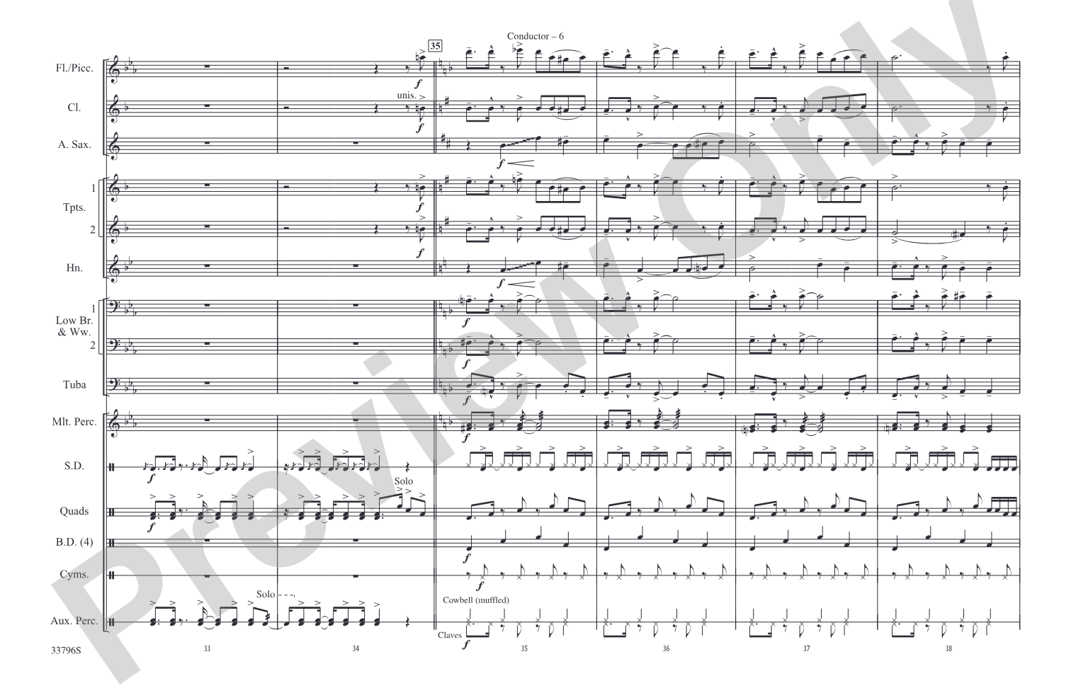Cuban Coffee: Marching Band Conductor Score & Parts