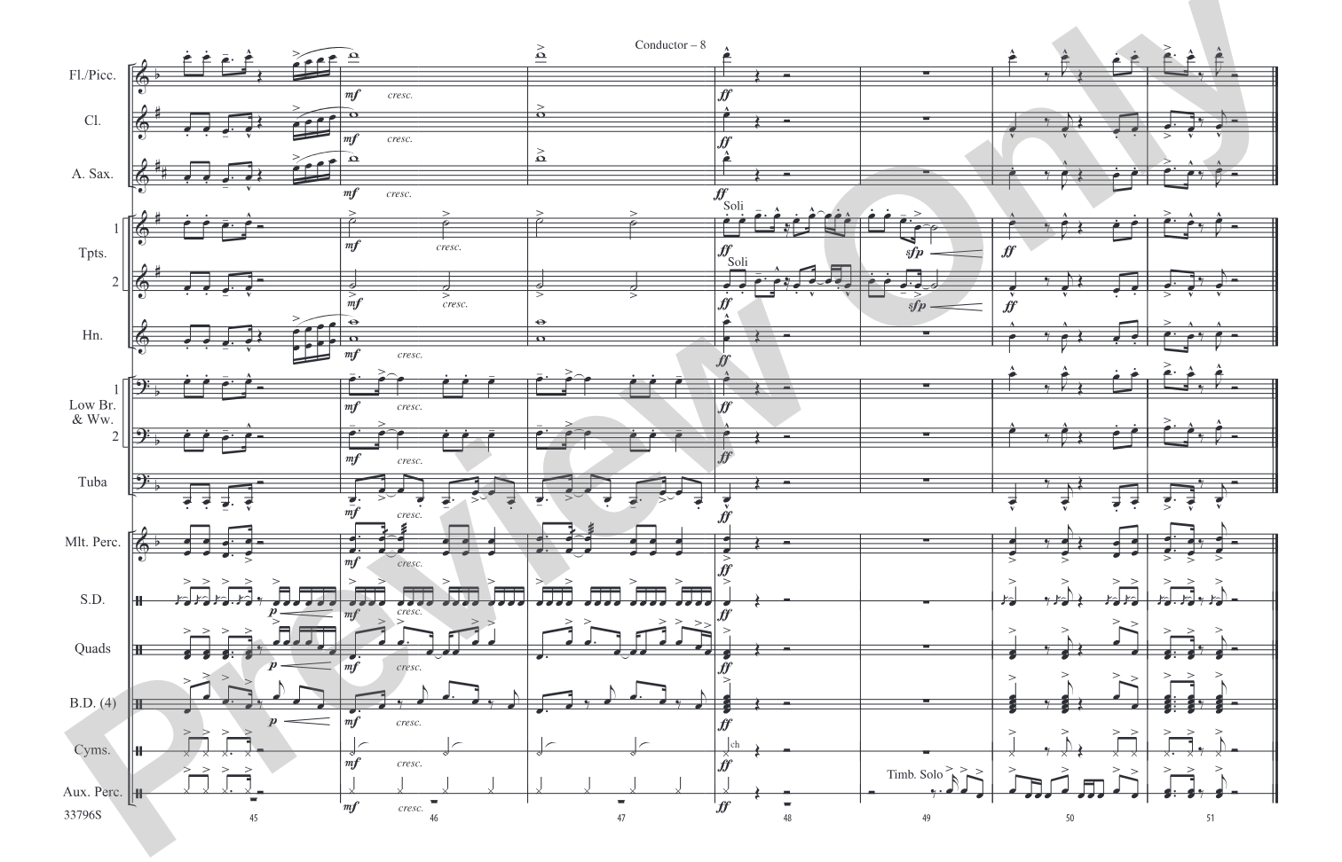 Cuban Coffee: Marching Band Conductor Score & Parts