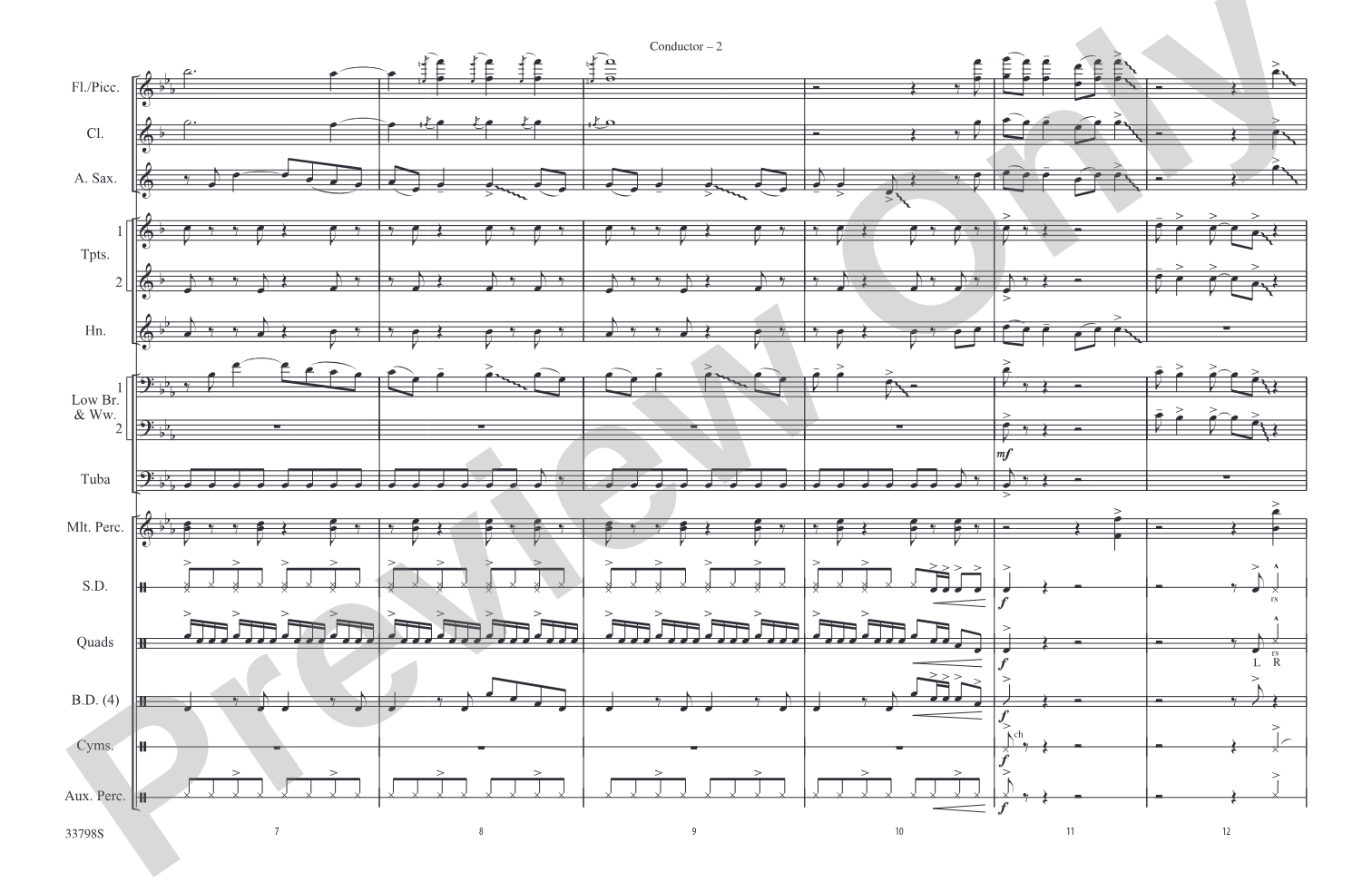 She'd Be California: Marching Band Conductor Score & Parts