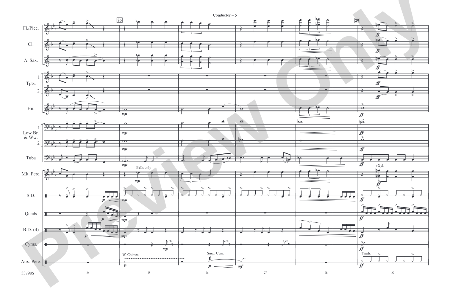 She'd Be California: Marching Band Conductor Score & Parts
