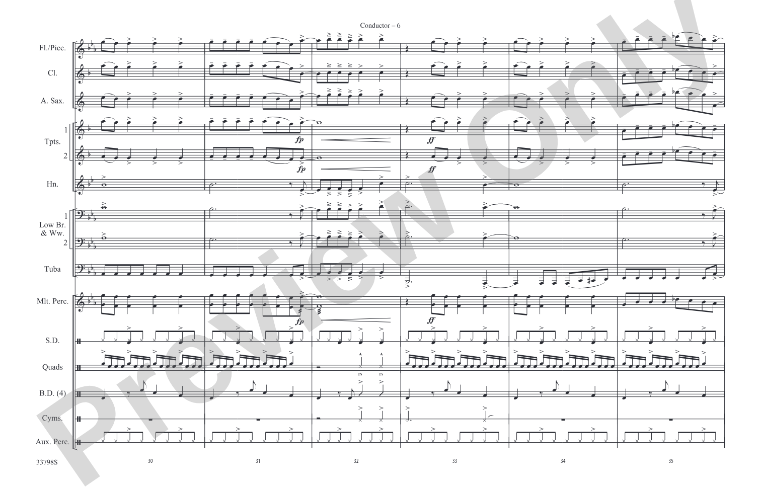She'd Be California: Marching Band Conductor Score & Parts