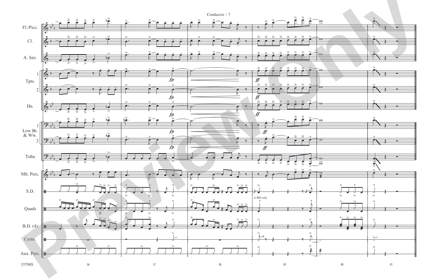 She'd Be California: Marching Band Conductor Score & Parts